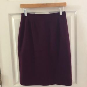 Jones New York Wool Pencil Skirt Plum USA Made